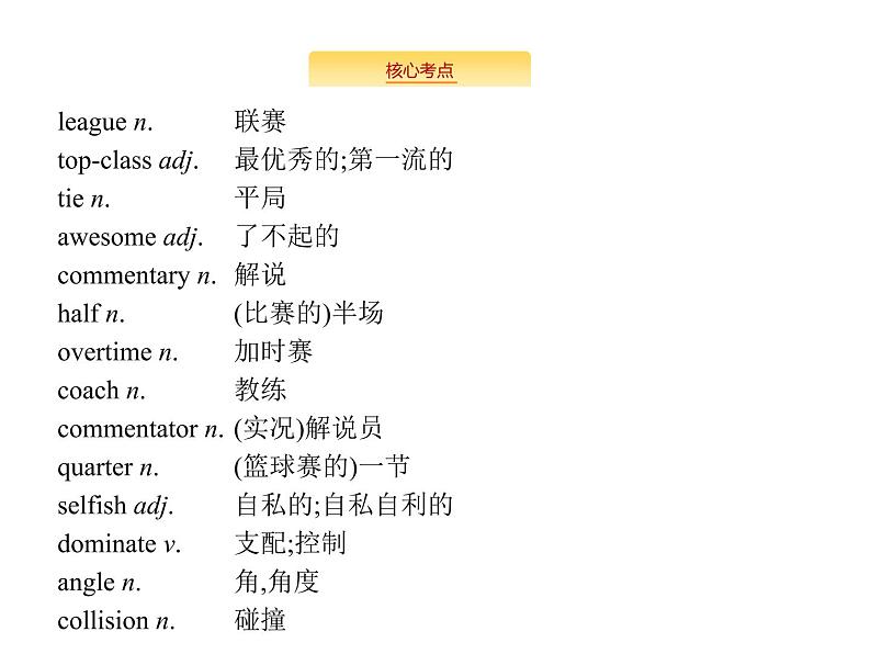 2020外研版高考英语一轮复习预习课件：选修7 Module 1　Basketball第5页