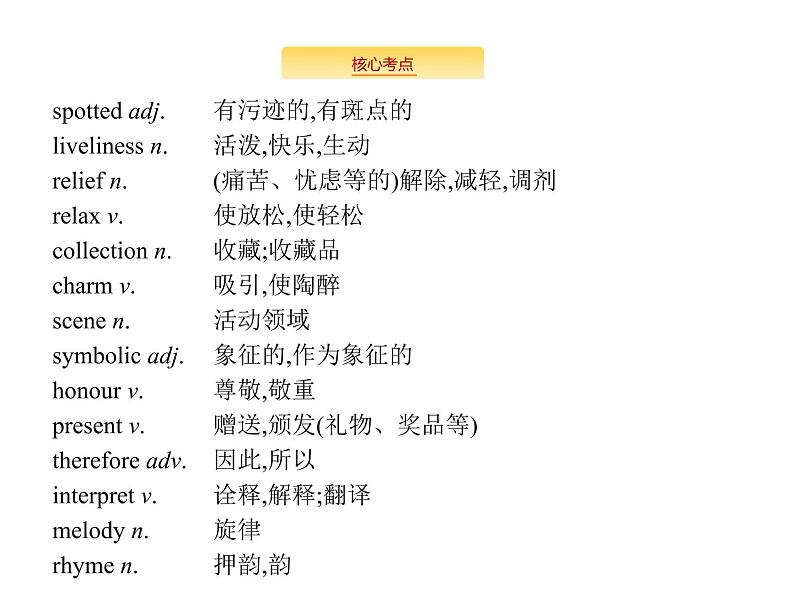 2020外研版高考英语一轮复习预习课件：选修6 Module 4　Music03