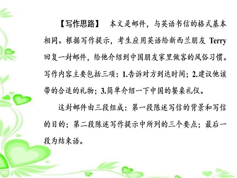 2020人教版高考英语二轮复习课件：第一部分专题六第二节 （半）开放式作文04