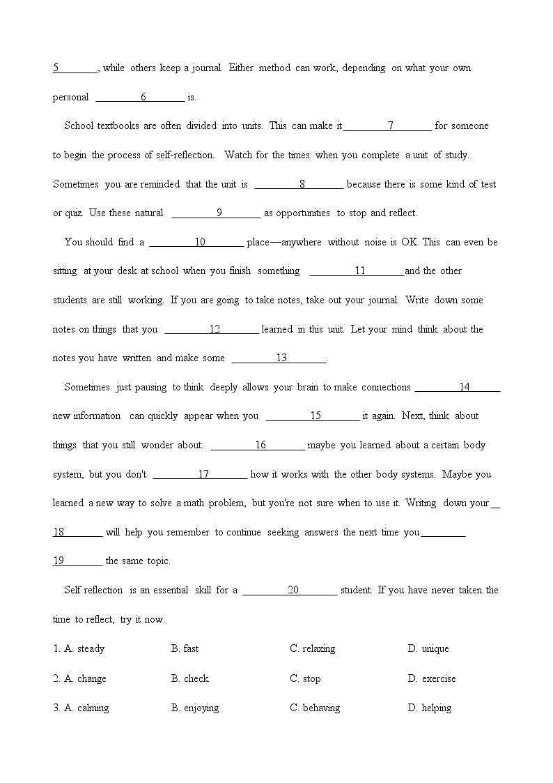 人教版选修七英语下册单元测试 Unit 3 Under the sea （Word版含答案）03