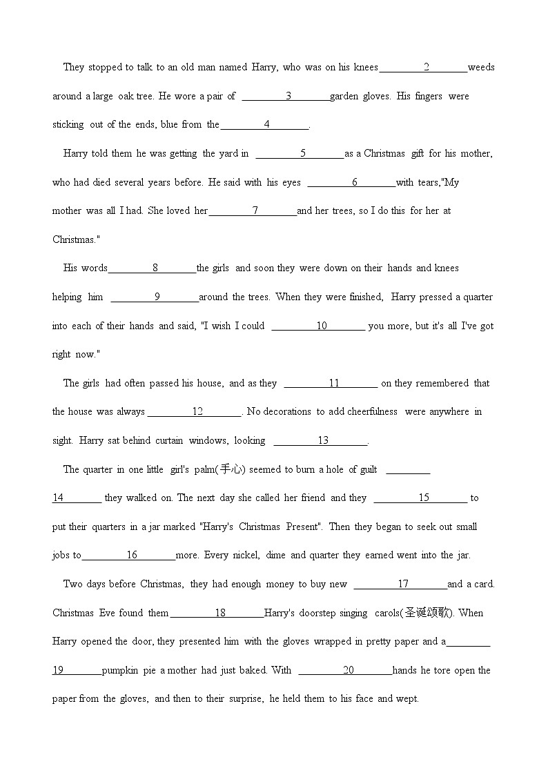 人教版英语必修三 Unit 1 Festivals around the world 单元测试 （含答案）02