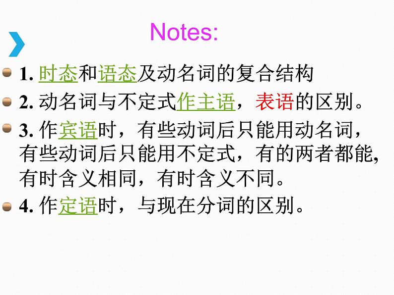 高中英语语法课件——动名词的用法04