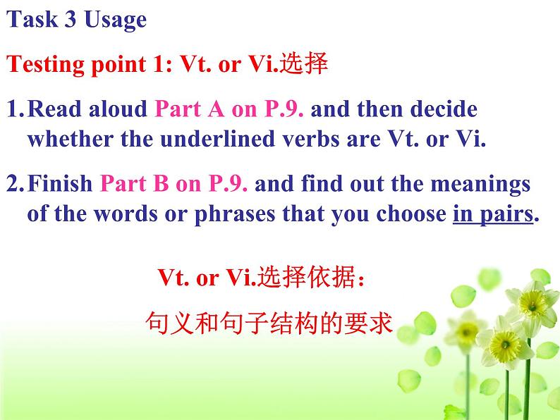 高中英语语法课件——及物动词与不及物动词第7页