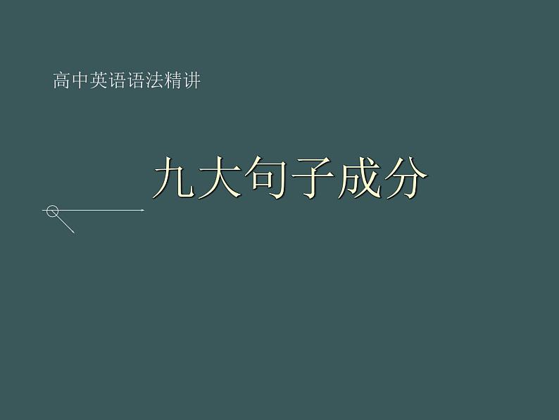 高中英语语法课件——英语句子成分01