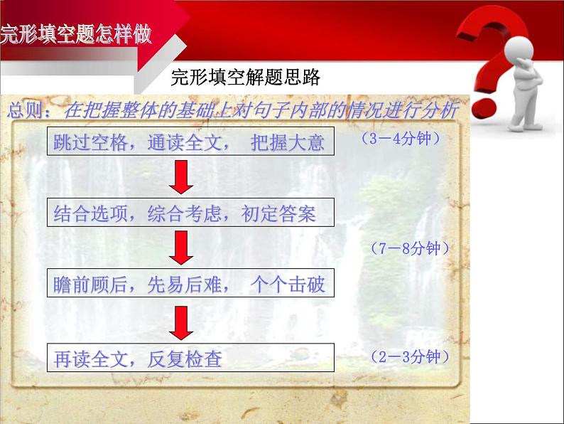 高中英语完型填空解题技巧课件08