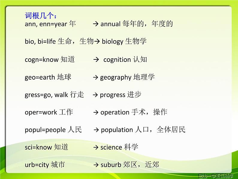 高中英语语法课件——学习词缀，认识单词第3页