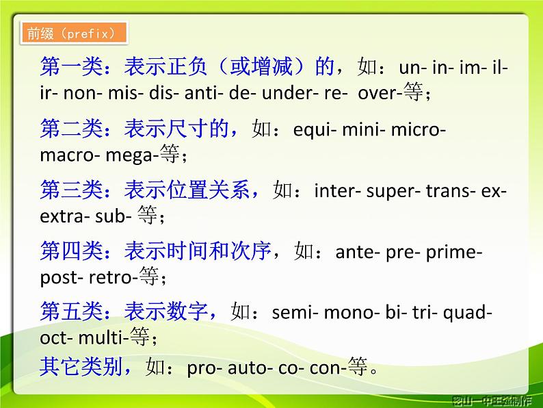 高中英语语法课件——学习词缀，认识单词第4页