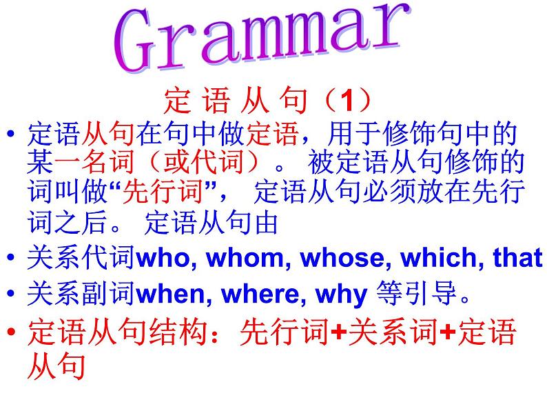 高中英语语法课件——定语从句讲解01