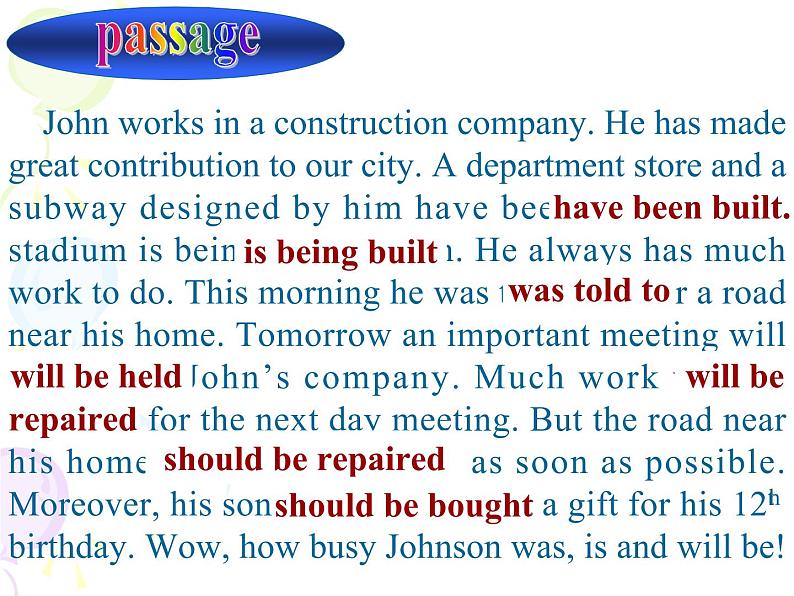 高中英语语法课件——被动语态及主动表被动第2页