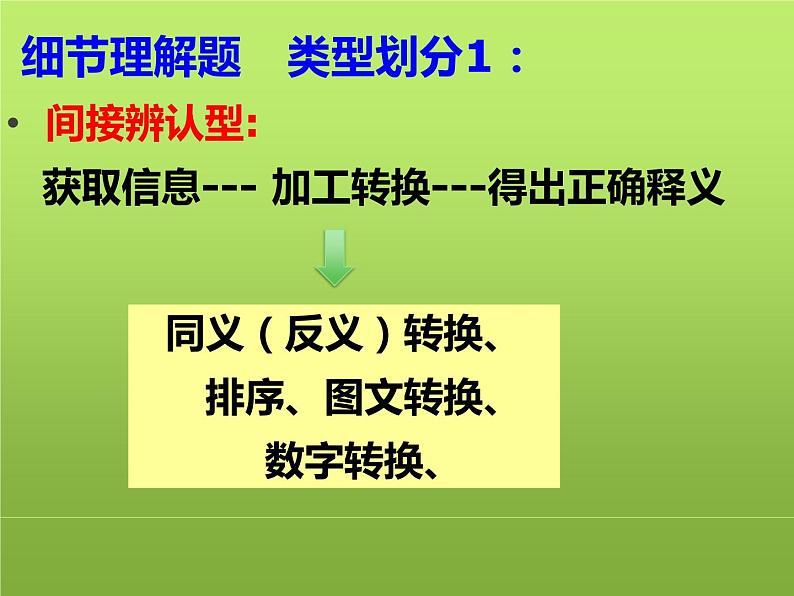 高考英语阅读理解微技巧--细节理解题之解题策略课件05