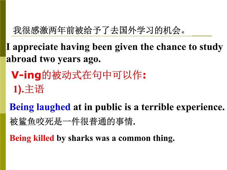 高考英语一轮复习——V-ing形式的被动式 课件第6页