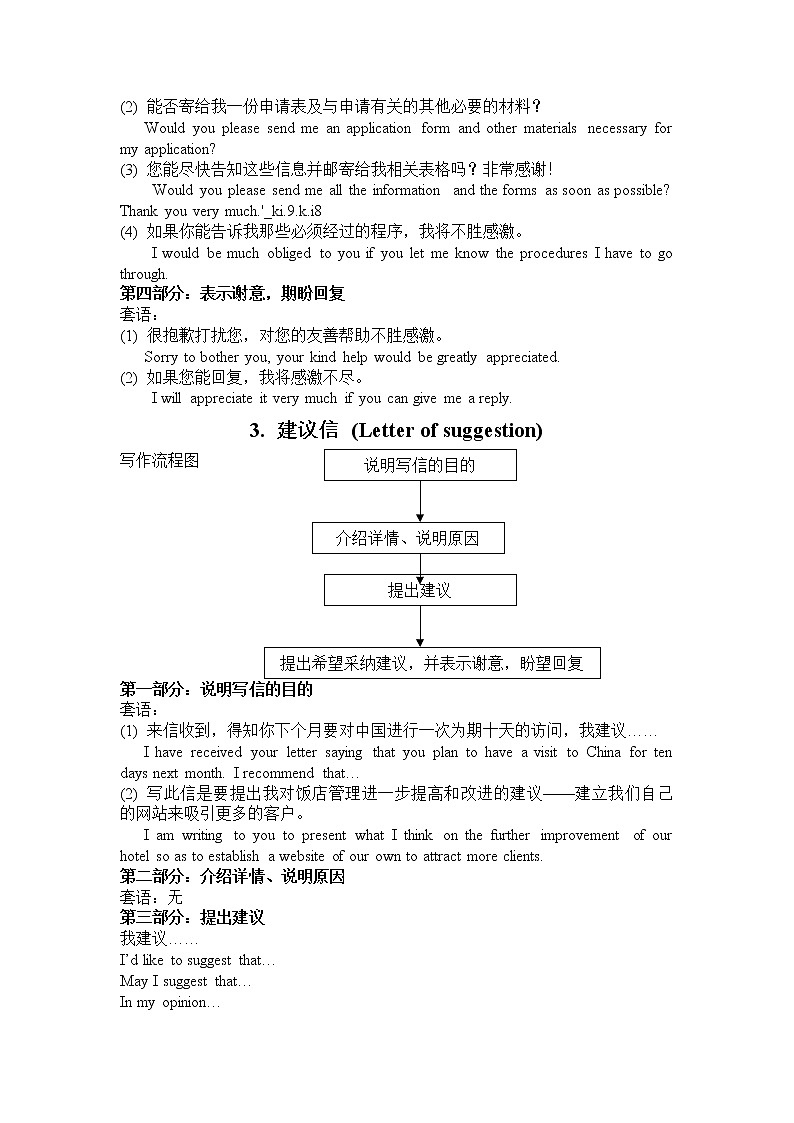高考英语书信写作最全模板 教案03