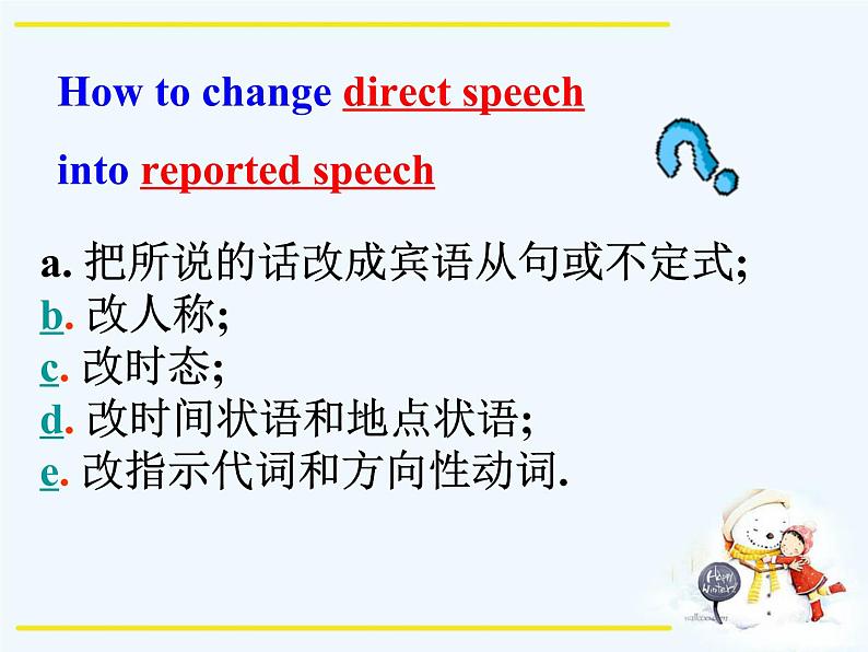 高中英语直接引语变间接引语 课件第6页