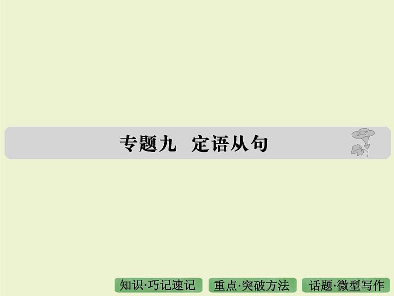 高考英语语法专题复习课件 9——定语从句01