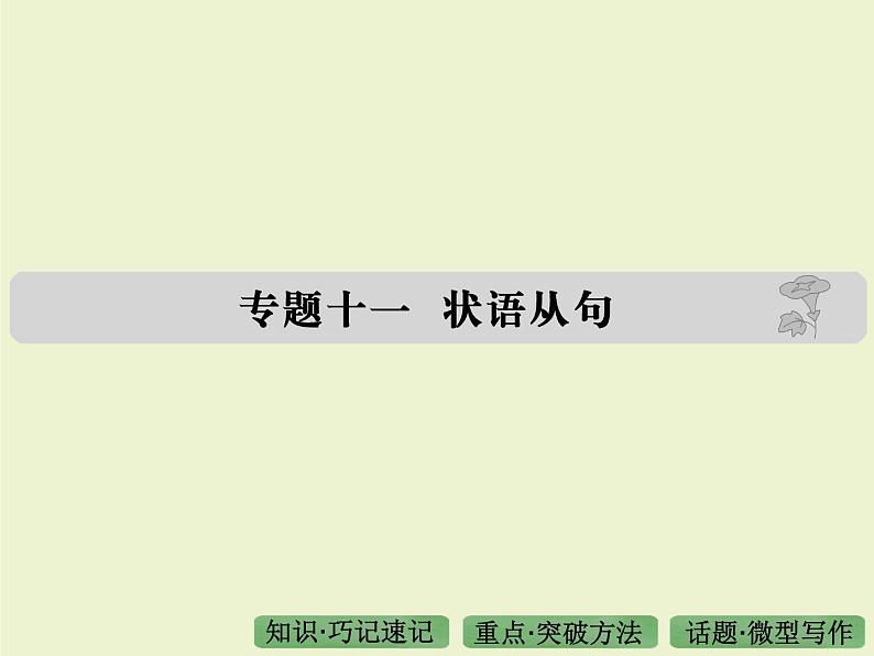 高考英语语法专题复习课件 11——状语从句01