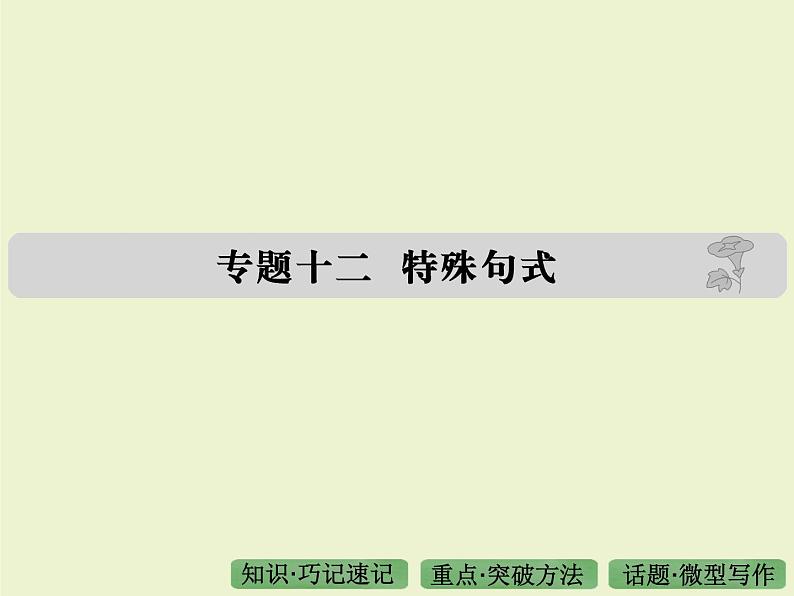 高考英语语法专题复习课件 12——特殊句式01