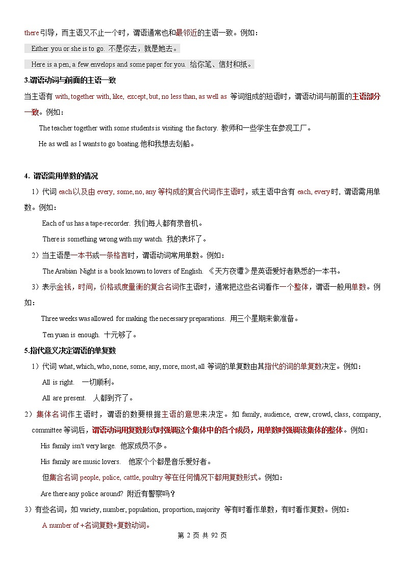 高中英语语法大全(精品) 教案02