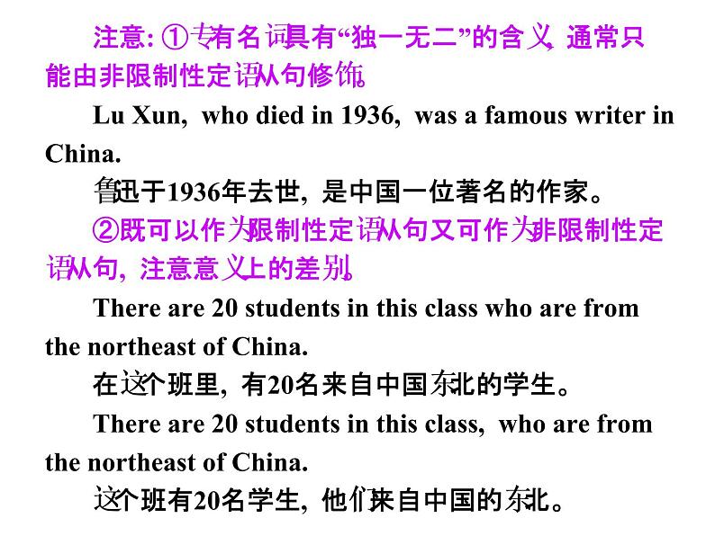 高考英语语法精品课件定语从句05