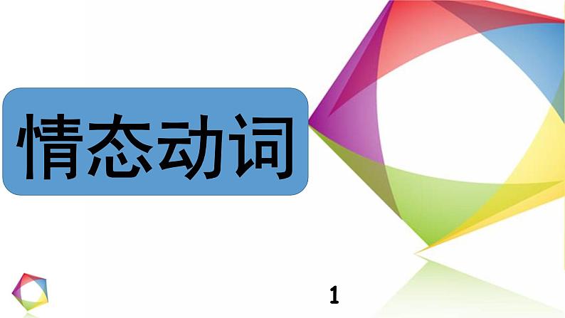 高中英语语法一点通Lesson 8 情态动词 课件01