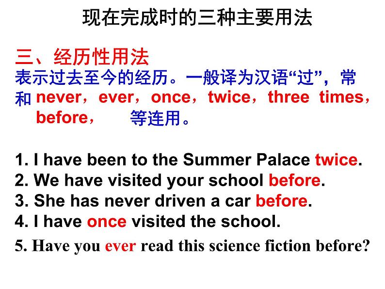 Chapter11(6) 时态之一般过去时、英语现在完成时与现在完成进行时对比 课件06