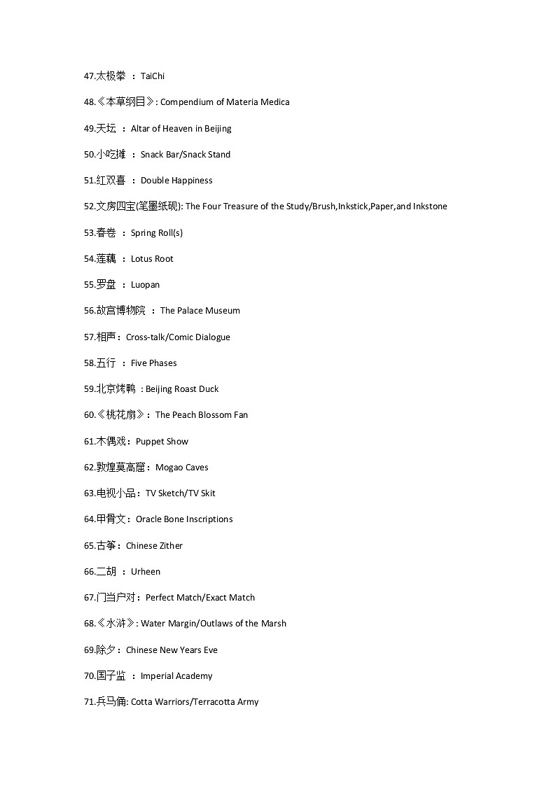 江苏高考英语复习100个传统文化名词及考点预测第3页