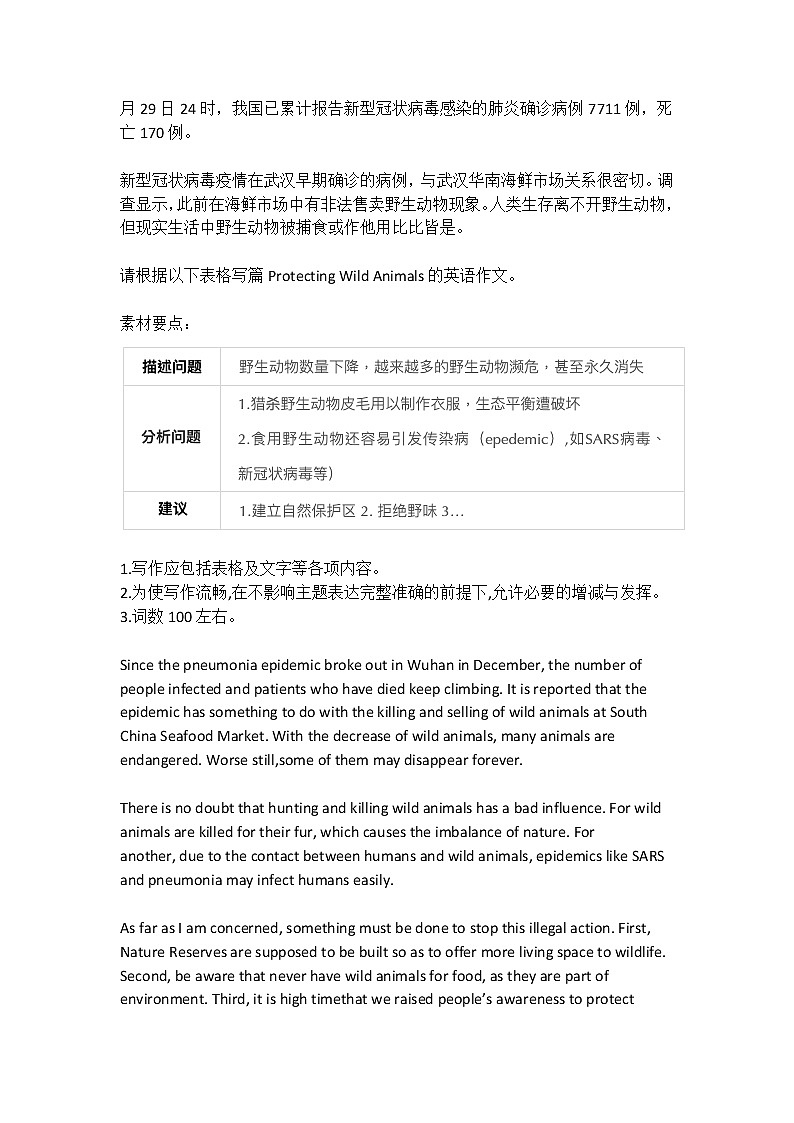 2020新冠病毒高考英语作文范文。倡议书、感谢信、介绍信种类齐全第2页