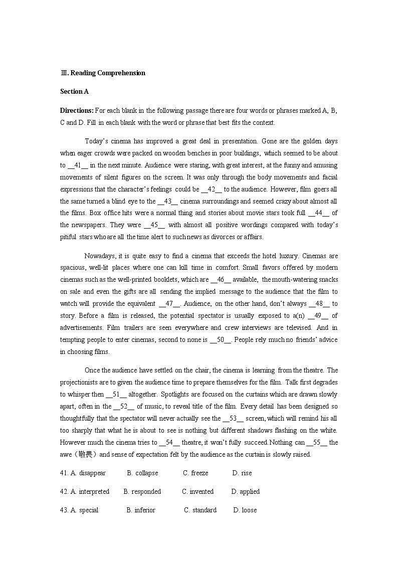 上海市上外附中2019届高三三模英语第3页