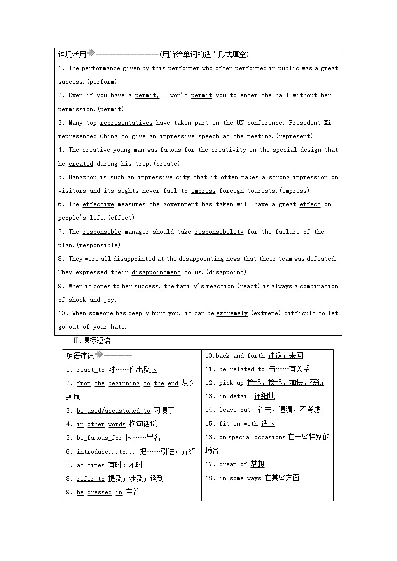 2021届高考英语大一轮复习Unit5Rhythm课时作业5a北师大版必修2第2页