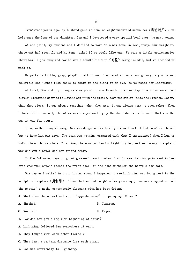 2019届广东省汕头市高三第二次模拟考试英语试题（解析版）03