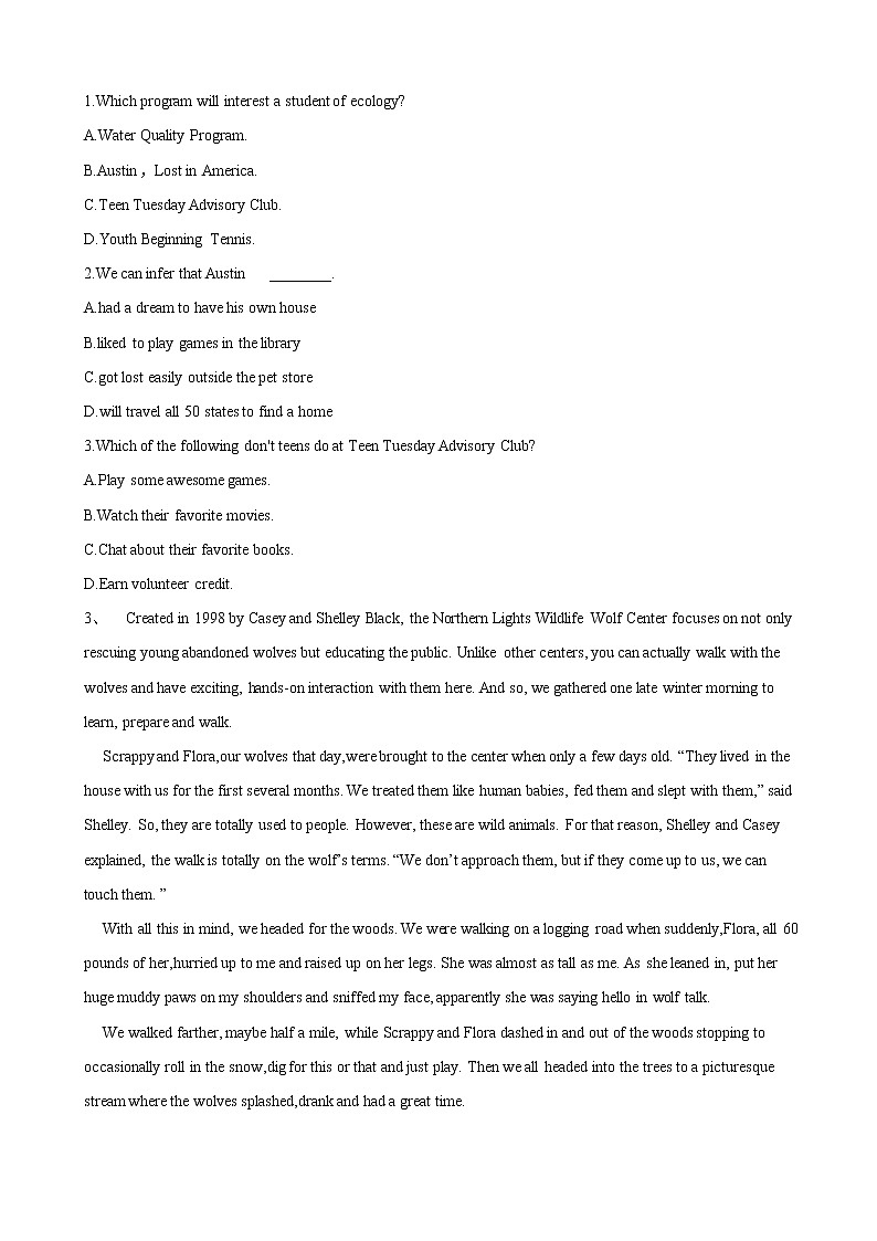 2019届河北省高三英语考前冲刺模拟卷（1）03