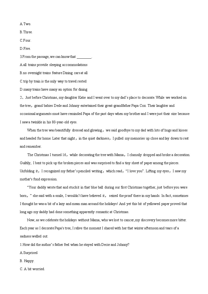 2019届河北省高三英语考前冲刺模拟卷（2）02