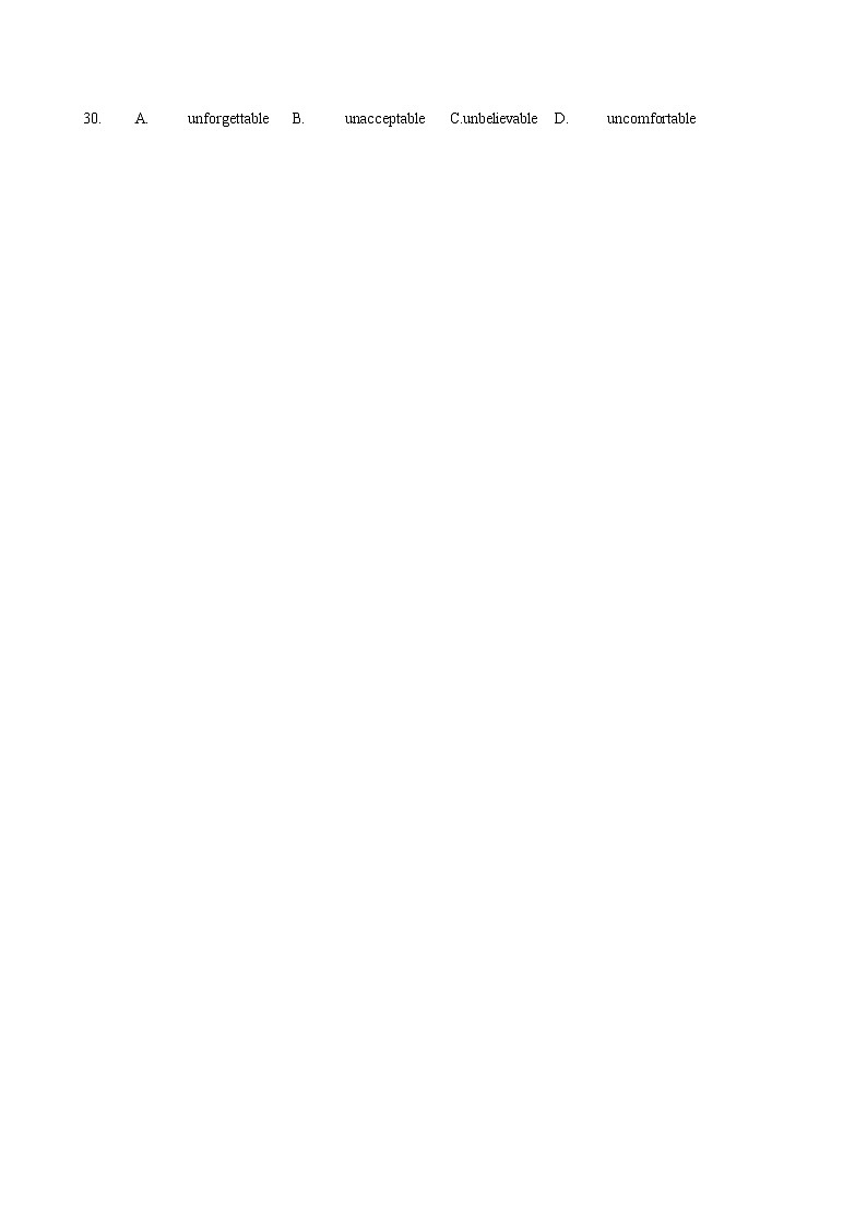 北京市顺义区2020届高三二模英语试题 Word版缺答案03