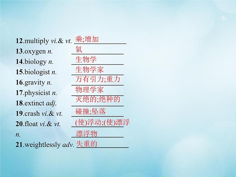 2021届高考英语一轮复习Unit4Astronomythescienceofthestars预习案课件新人教版必修305