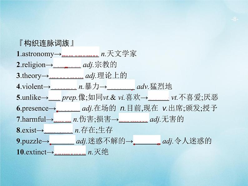 2021届高考英语一轮复习Unit4Astronomythescienceofthestars预习案课件新人教版必修308