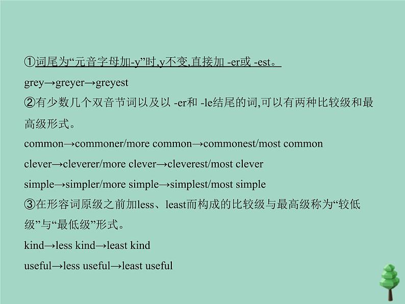 （通用版）2021届高考英语攻略大一轮复习专题十九形容词和副词（讲解部分）课件07