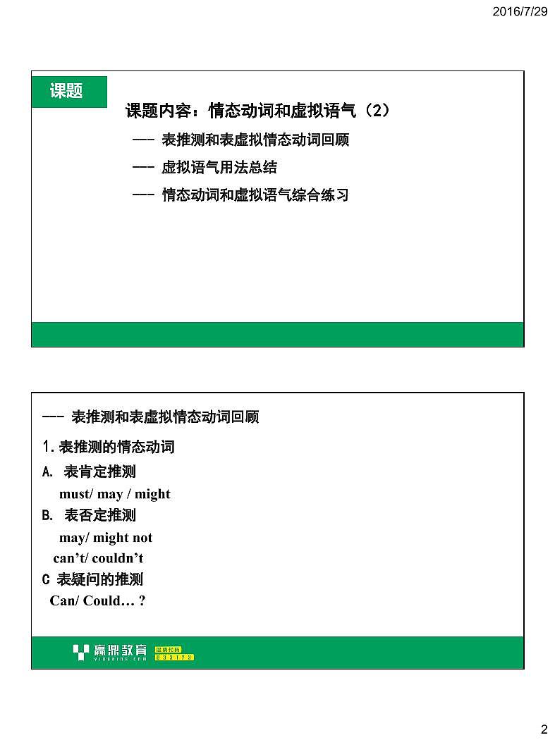 1220%情态动词和虚拟语气20%（二）讲义第2页