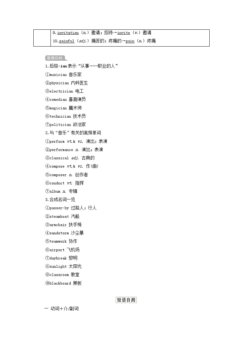 2021高考英语一轮统考复习第一部分教材重点全程攻略Book2Unit5Music学案含解析新人教版02