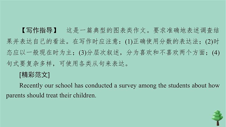 通用2021高考英语一轮复习专题五书面表达考点二十九图表类练习课件05