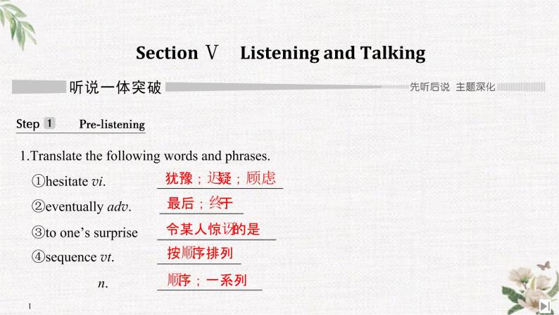 （新）人教版英语必修第三册课件：Unit 5 THE VALUE OF MONEY Section Ⅴ Listening and Talking01