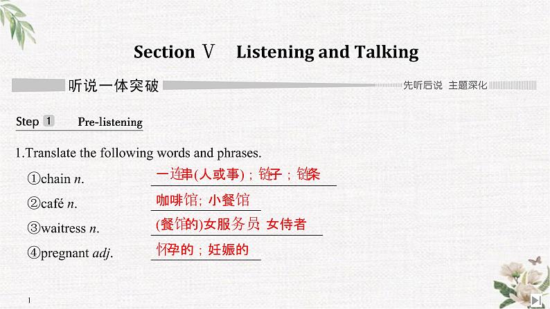 （新）人教版英语必修第三册课件：Unit 2 MORALS AND VIRTUES Section Ⅴ Listening and Talking01