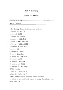 北师大版 (2019)Lesson 2 Language Learning Tips优秀学案设计