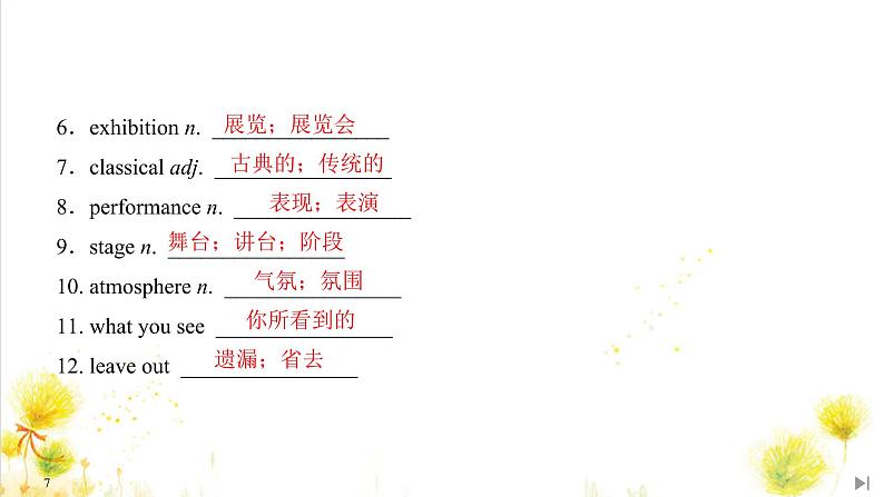 北师大(2019)版英语必修第三册课件：Unit 7 Art Section Ⅰ　Topic talk07