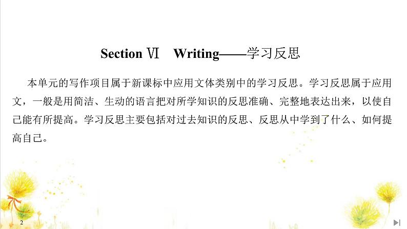 北师大(2019)版英语必修第三册课件：Unit 9 Learning Section Ⅵ　Writing——学习反思02