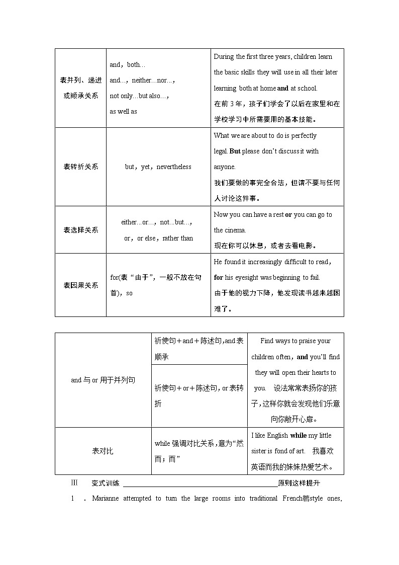2020江苏高考英语二轮讲义：专题一第十讲　并列句和状语从句02