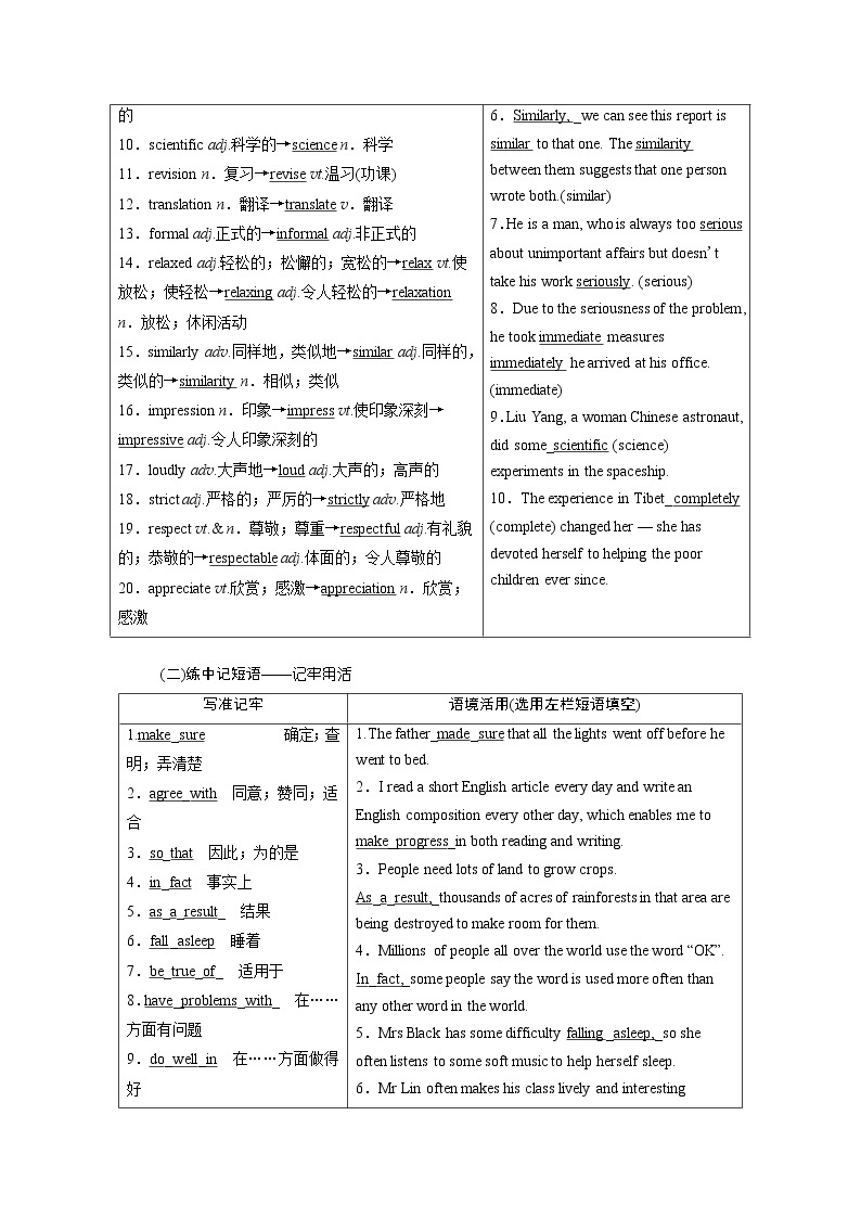 2020版新高考一轮复习英语新课改·外研版讲义：必修一Module2MyNewTeachers02