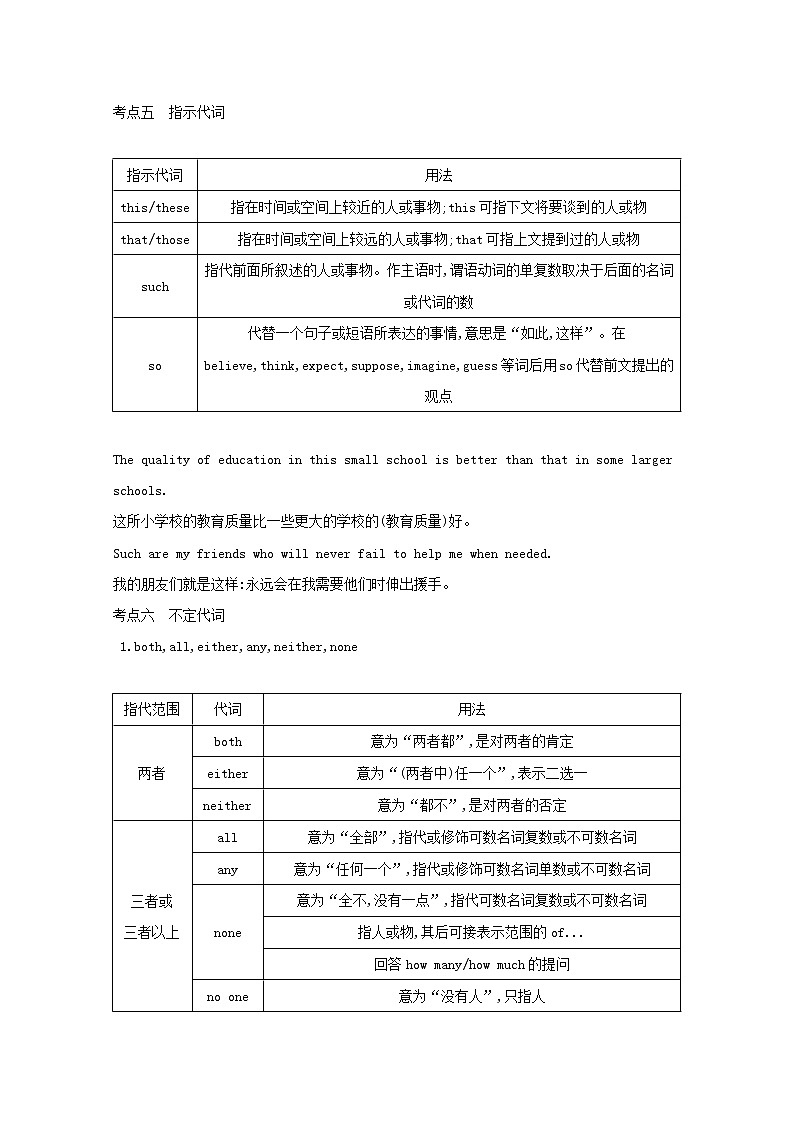 2021高考英语人教版一轮教师用书：第二部分　语法专题二、代词03