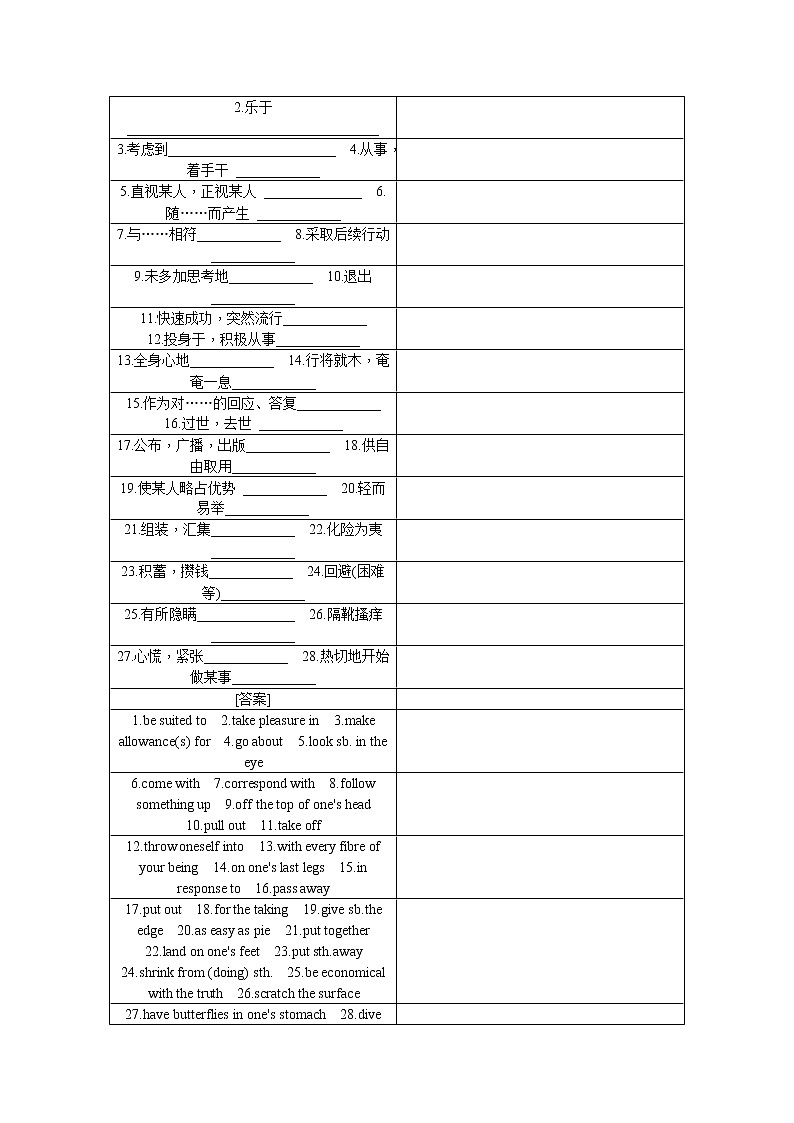 2021新课标名师导学高考英语译林版第一轮总复习讲义：选修11Units1－402