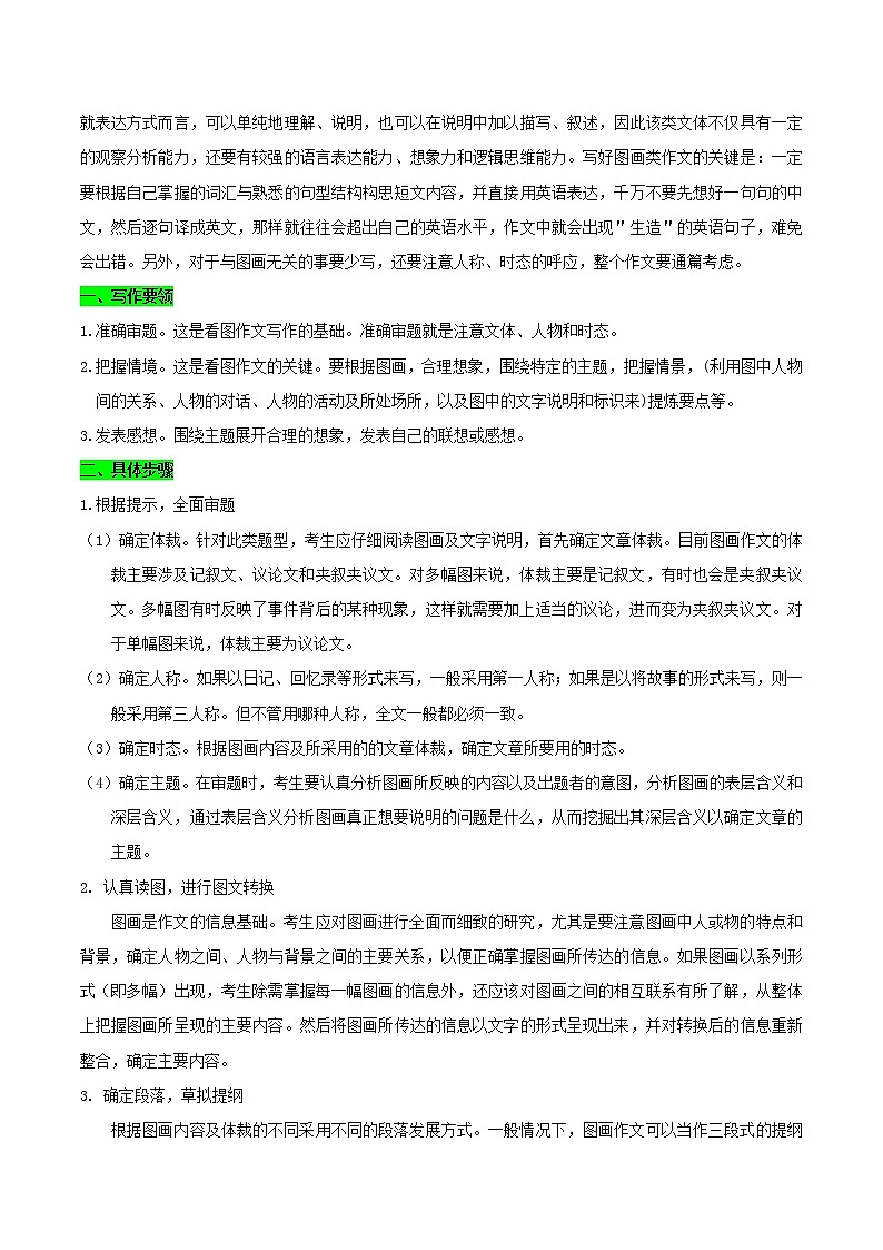 2021届高考英语通用版一轮复习考点专讲：考点56书面表达图画类学案02