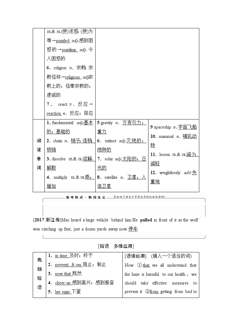 2021高三英语人教版一轮教师用书：必修3Unit4Astronomythescienceofthestars第3页