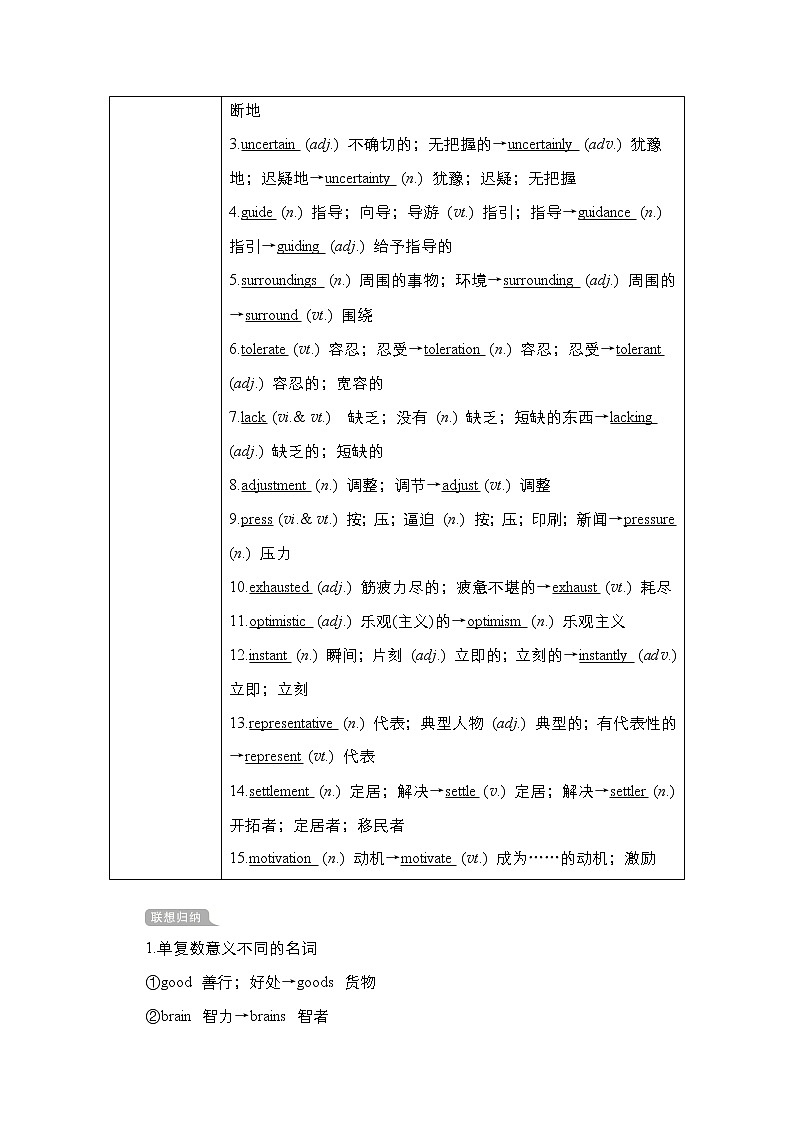 2021高三统考人教英语一轮（经典版）学案：第一部分Book5Unit3Lifeinthefuture02